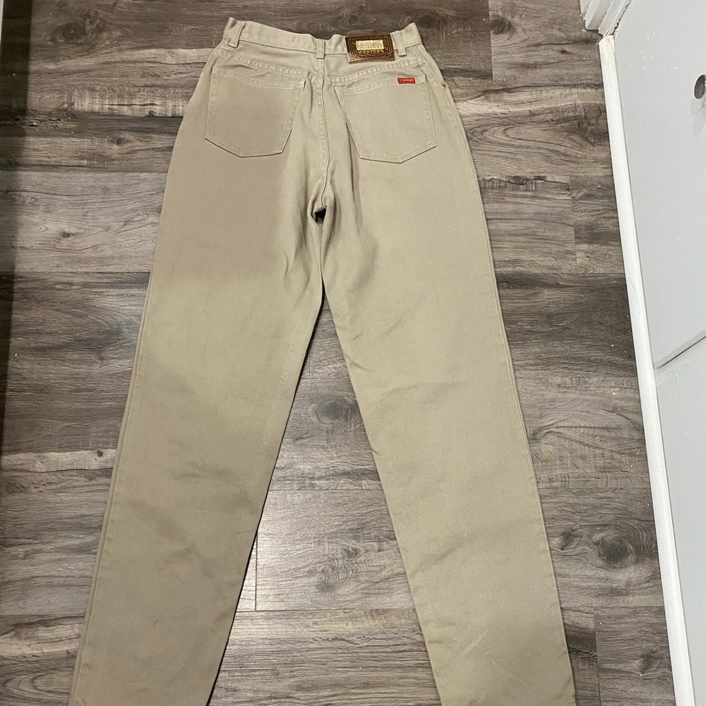 Khaki mom jeans